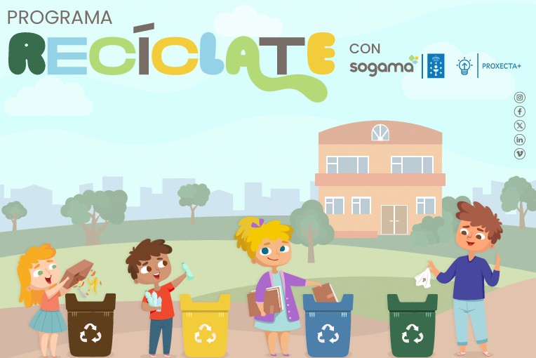 Cartel programa "Recíclate con Sogama" 2025-2026