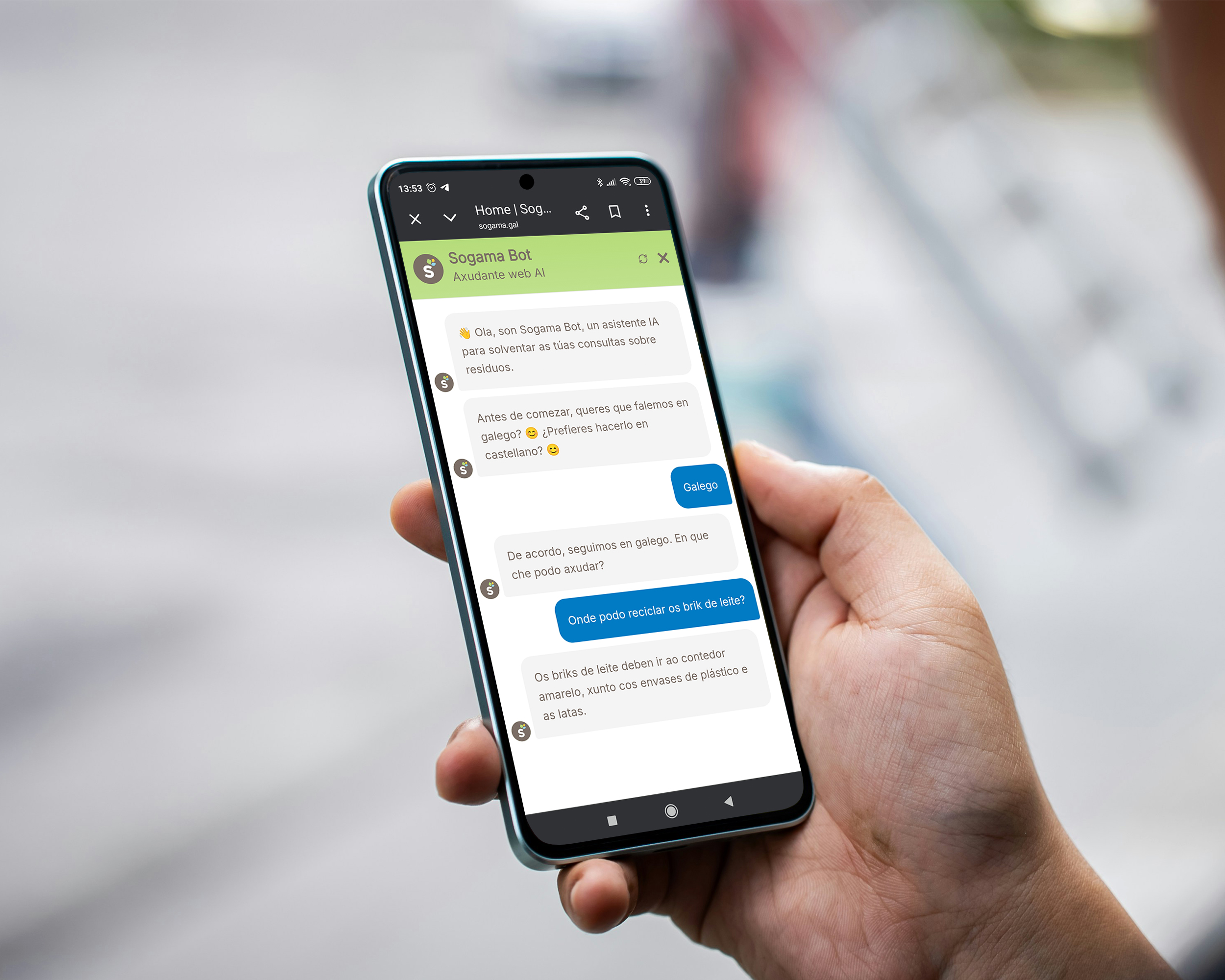 Chatbot Sogama en Smartphone