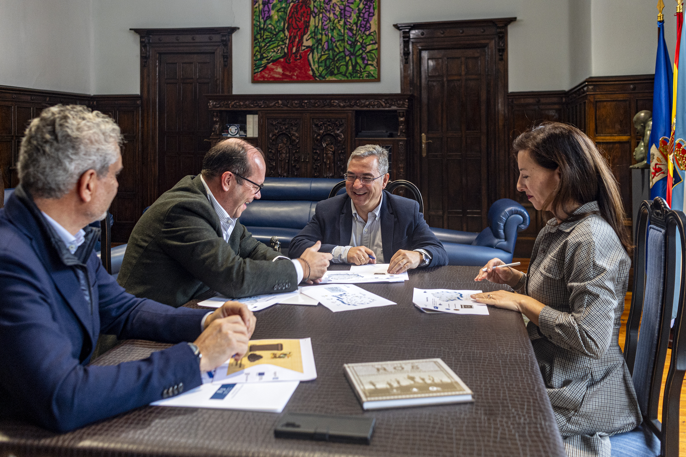 Momento da xuntanza na Deputación de Ourense