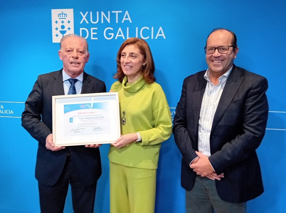 Vicepresidenta Segunda, acompañada polo presidente de Sogama y representante de Compostela Monumental