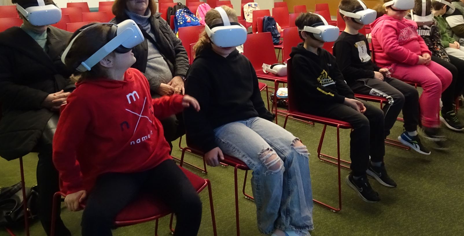 Momento da visita virtual