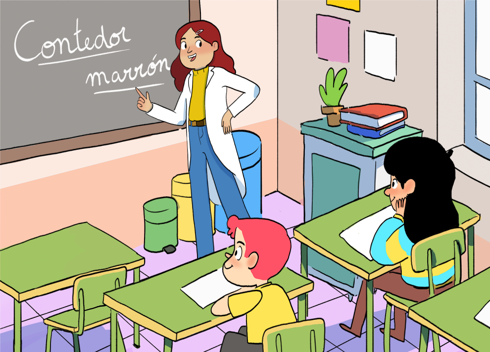Imagen de una de las unidades didácticas dedicadas al contenedor marrón
