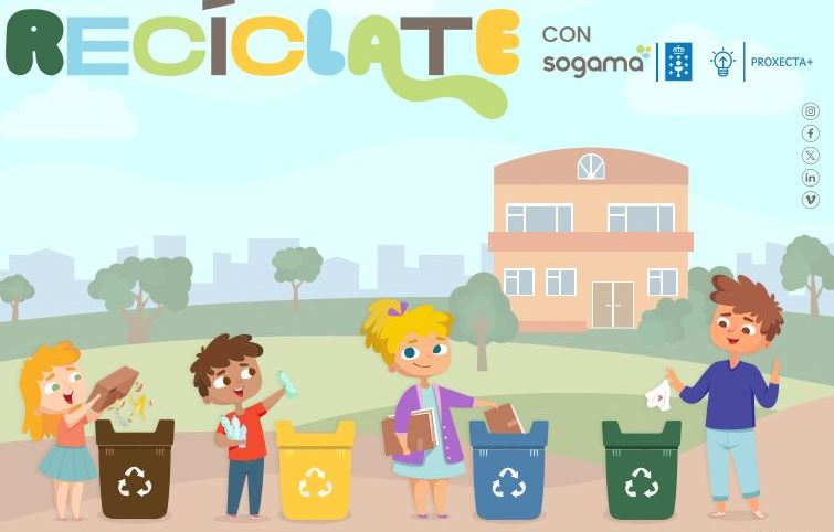 Cartel programa "Recíclate con Sogama" 2025-2026