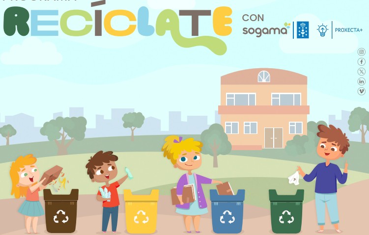 Cartel programa "Recíclate con Sogama" 2025-2026