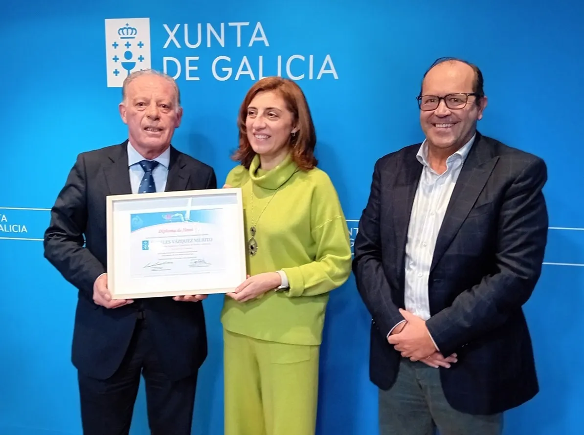 Vicepresidenta Segunda, acompañada polo presidente de Sogama y representante de Compostela Monumental