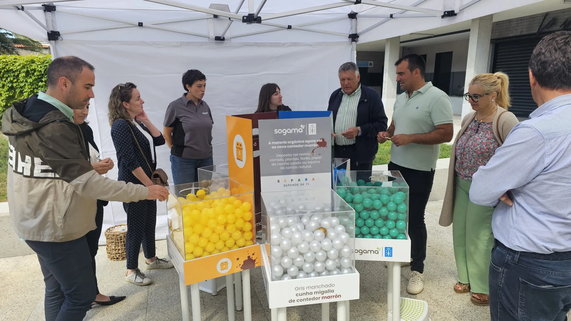 Stand de Sogama en la I Feria de Medio Ambiente en Sanxenxo (2025)